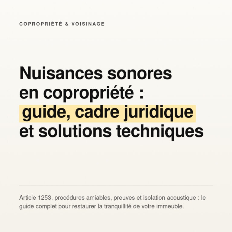 Nuisances Sonores en Copropriété : Comprendre et Résoudre les Problèmes