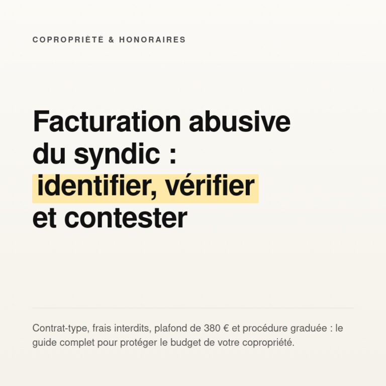 Facturation abusive du syndic : identifier, vérifier et contester
