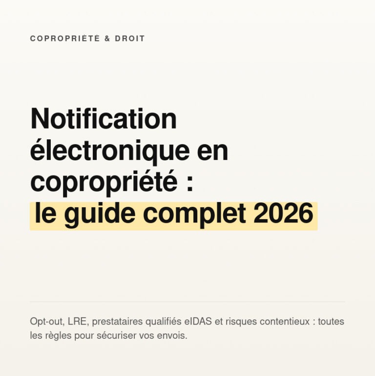 La notification électronique en copropriété