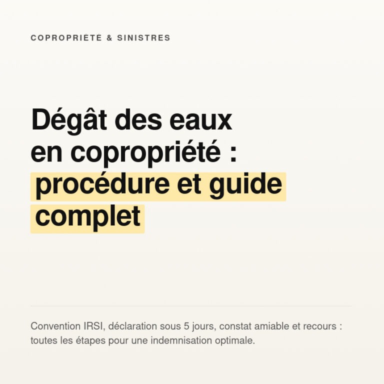 Dégât des eaux en copropriété : procédure et guide complet 8 Gérer un dégât des eaux en copropriété