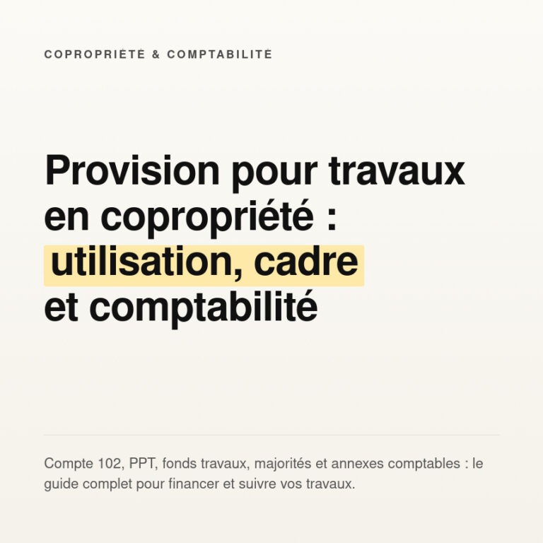 Utilisation d'une provision pour travaux en copropriété