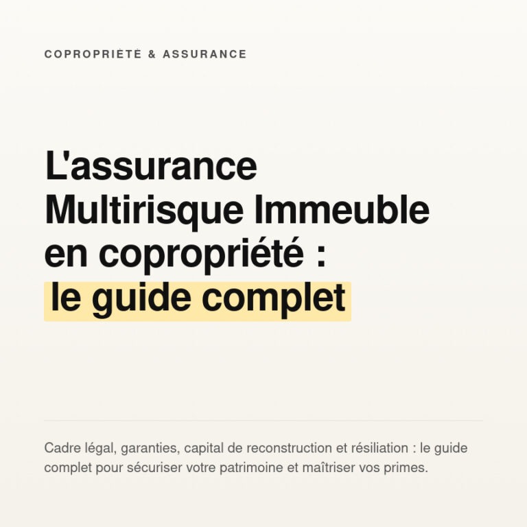 Assurance multirisque immeuble : guide complet de la copropriété