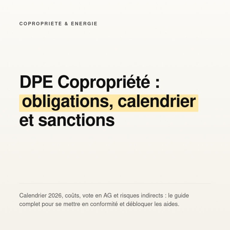 DPE Copropriété : Obligations, Coût, Calendrier et Sanctions