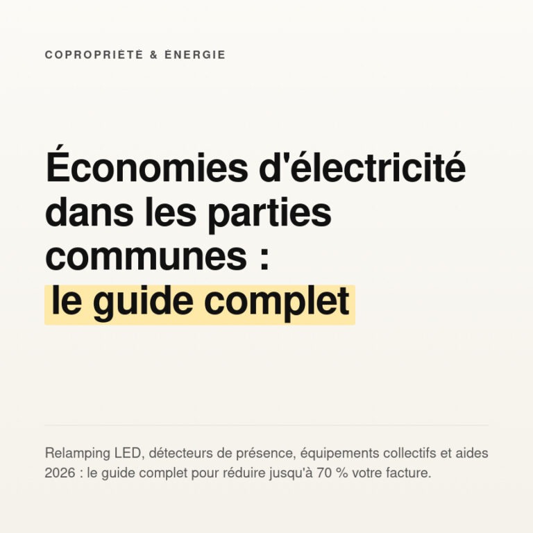 Économies d’électricité dans les parties communes : guide
