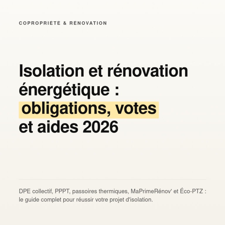 Isolation et rénovation énergétique en copropriété : guide