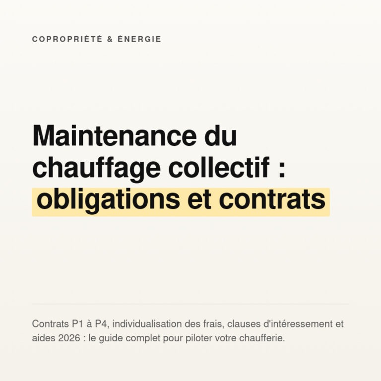 Maintenance du chauffage collectif en copropriété : le guide