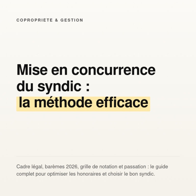 Mise en concurrence du syndic de copropriété : guide et méthode
