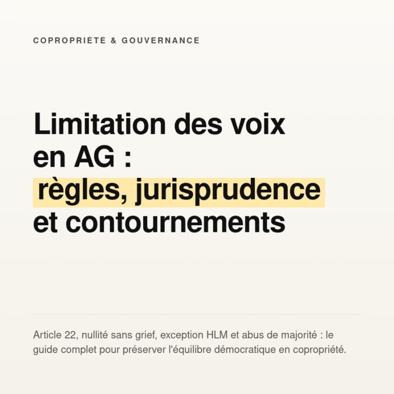 Limitation des voix en AG : règles, jurisprudence et recours