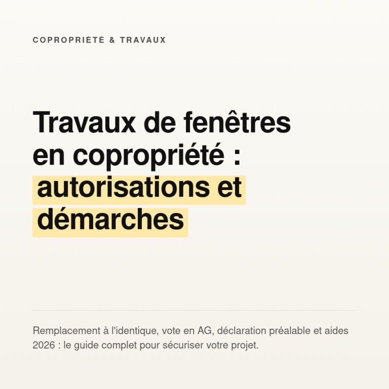 Travaux de fenêtres en copropriété : autorisations et démarches