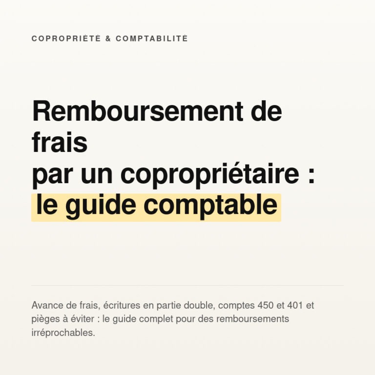Remboursement de frais par un copropriétaire : guide comptable