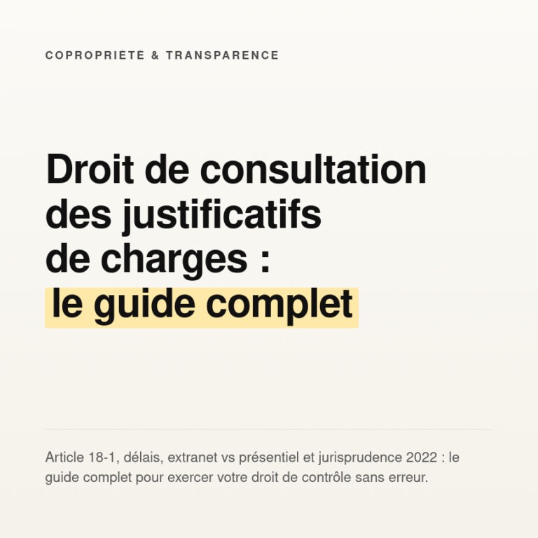 consultation des justificatifs de charges