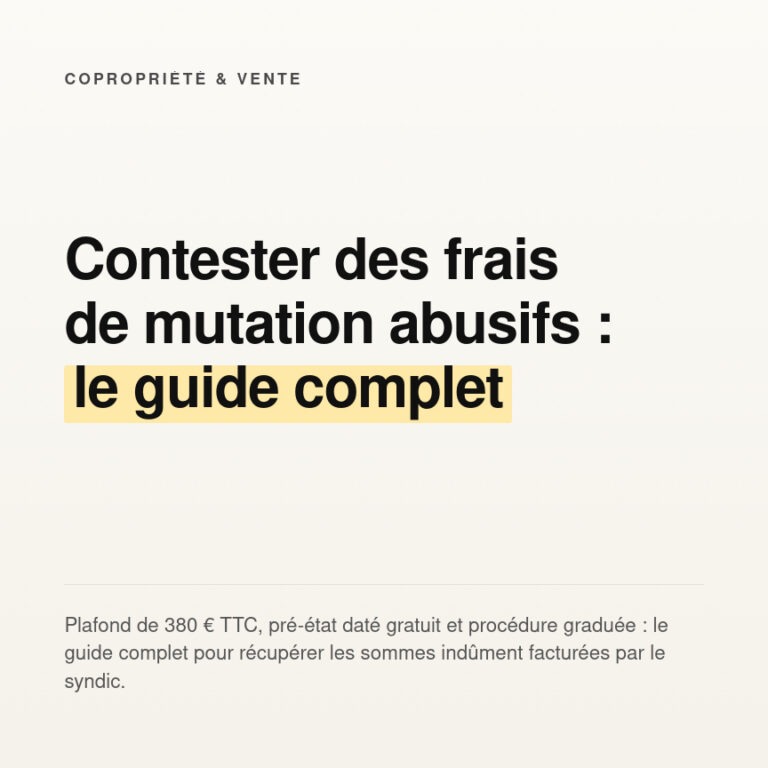 Contester les frais de mutation en copropriété : guide 14 Contester les frais de mutation en copropriété : guide