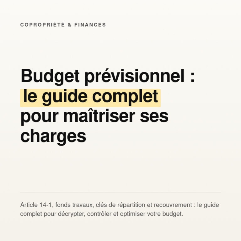 Budget prévisionnel en copropriété : le guide complet 8 Budget prévisionnel : le guide complet pour maîtriser ses charges