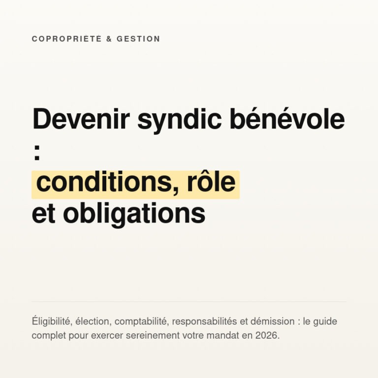 Syndic bénévole : conditions, rôle et obligations