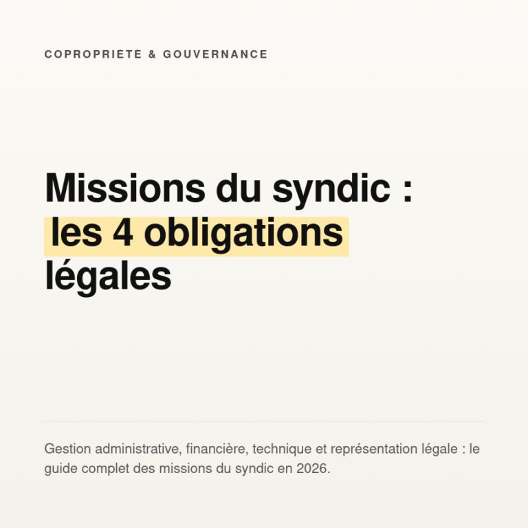 Missions du syndic : les 4 obligations légales à connaître 4 Missions du syndic : les 4 obligations légales à connaître
