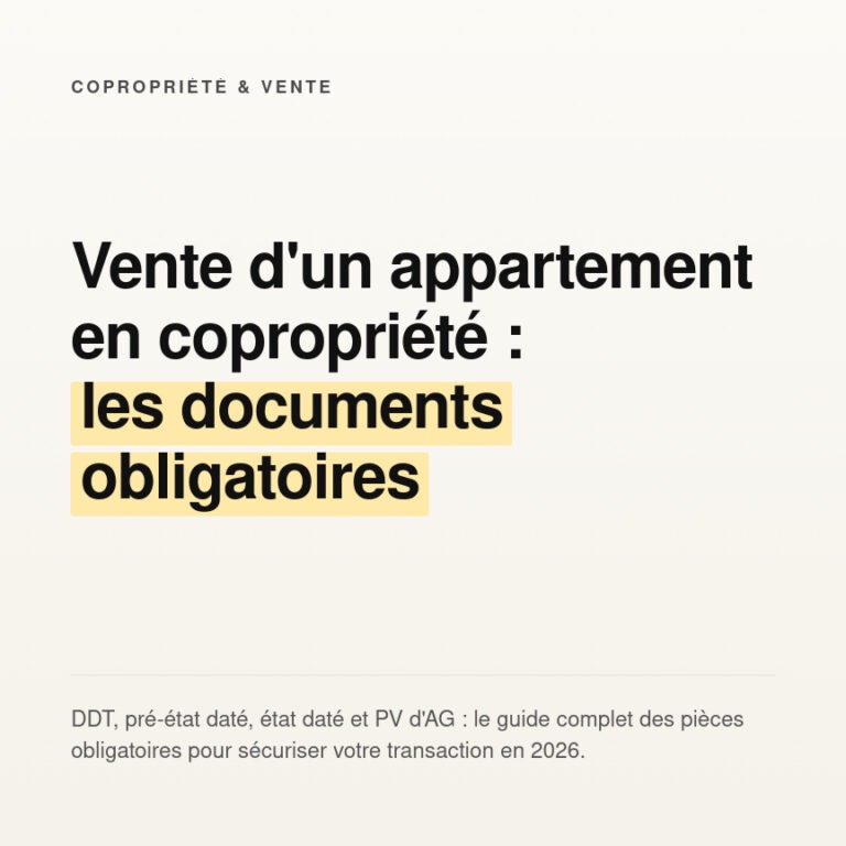 Vente en copropriété : les documents obligatoires