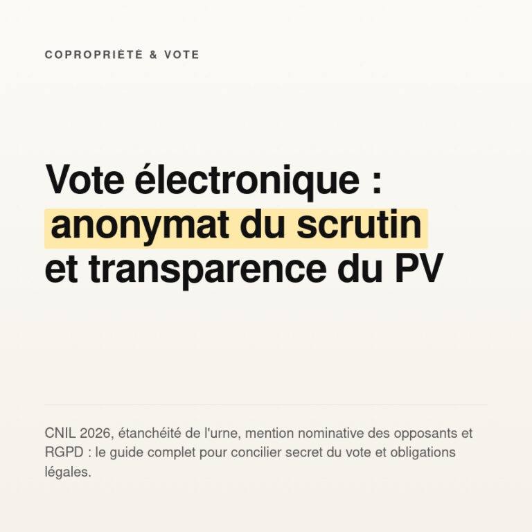 Vote Électronique en Copropriété : Anonymat et Confidentialité 1 Vote Électronique en Copropriété : Anonymat et Confidentialité