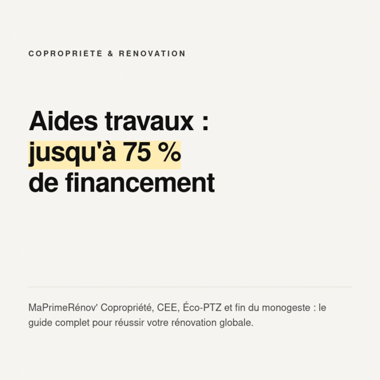Aides travaux copropriété : guide complet des financements 2 Aides travaux copropriété : guide complet des financements