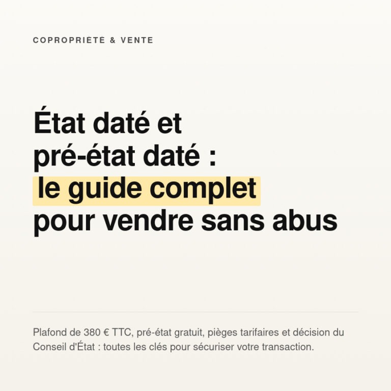 Pré-état daté et état daté : guide des tarifs et règles