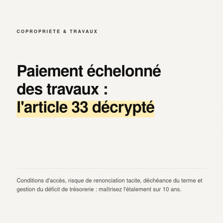 Paiement échelonné des travaux en copropriété : conditions et règles 4 Paiement échelonné des travaux en copropriété : conditions et règles