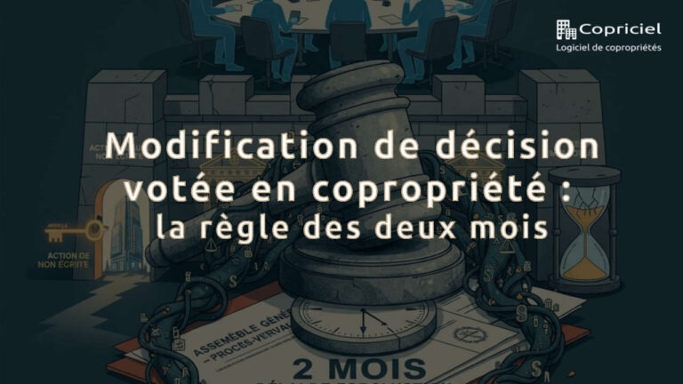 Modification de décision votée en copropriété : la règle des deux mois