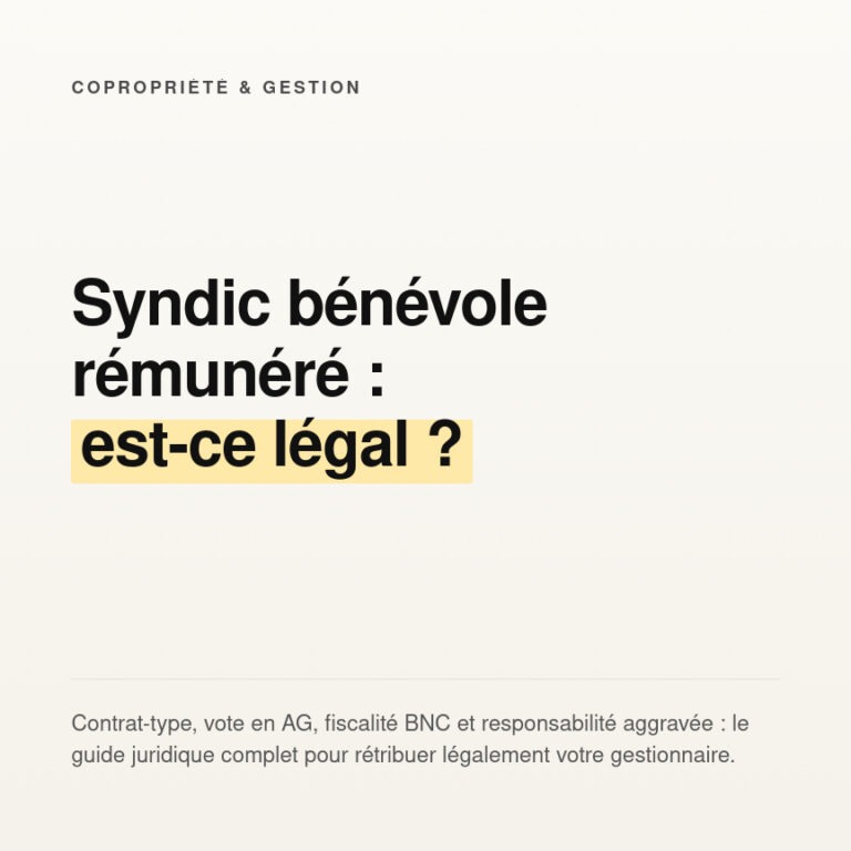 Syndic bénévole rémunéré : est-ce légal ?