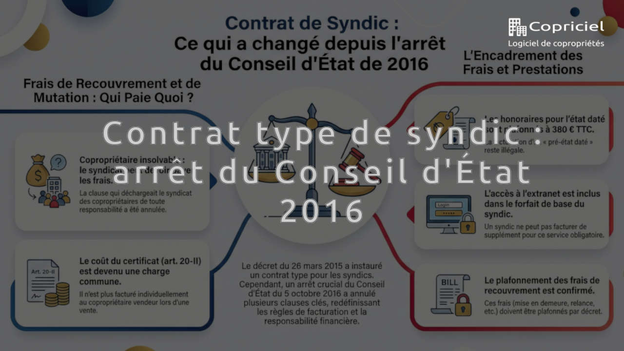 Contrat type de syndic : arrêt du Conseil d'État 2016