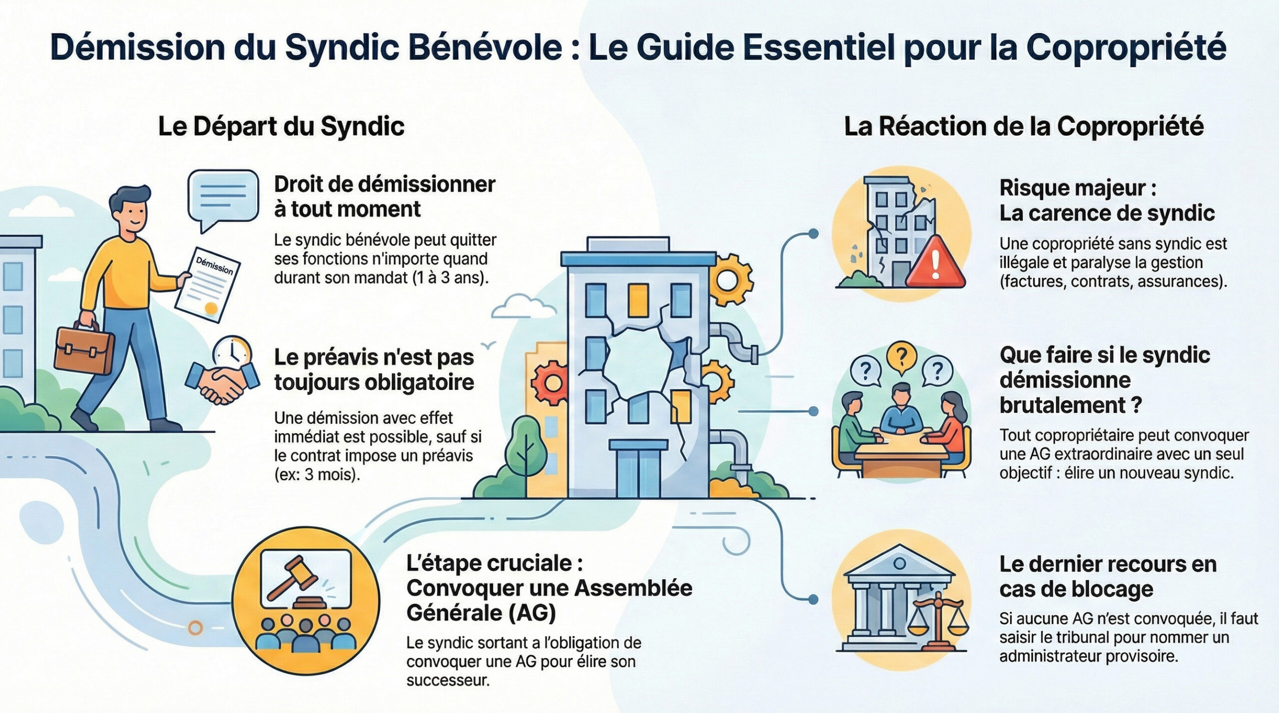 Démission du syndic bénévole : procédure