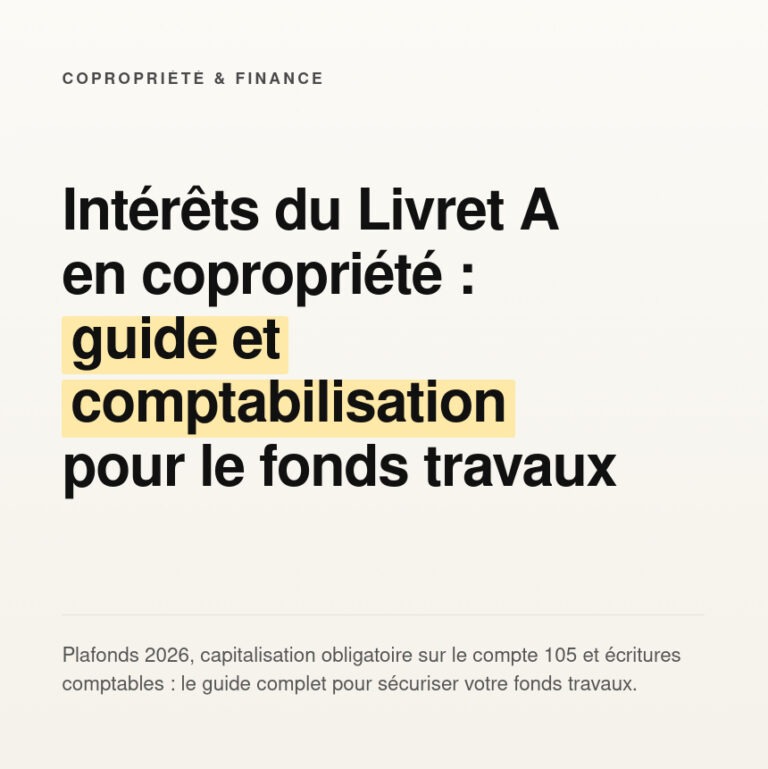Comptabiliser les intérêts d'un livret A en copropriété