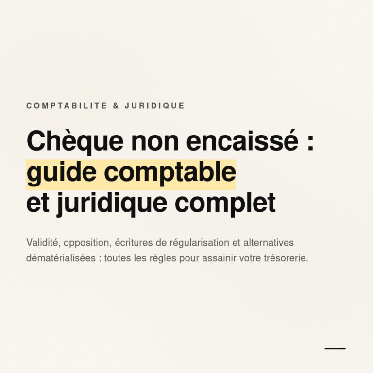Chèque émis non encaissé en copropriété