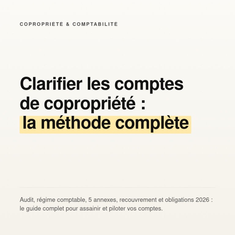 Clarifier les comptes de copropriété : méthode et règles