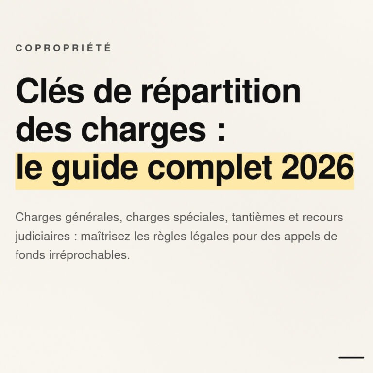 Clés de répartition des charges de copropriété : Le guide pratique