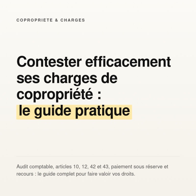 Comment contester ses charges de copropriété : Guide complet