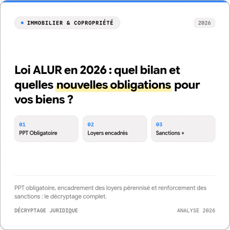 Loi ALUR en 2026 : quel bilan et quelles nouvelles obligations pour vos biens